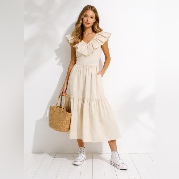 Anthropologie Dresses & Skirts - Anthropologie NWT English Factory midi ruffle dress $180 XS
